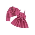 thumbnail image 1 of Cenuakty Toddler Girl 2Pcs Fall Outfits, Sleeveless Belted Dress + Double Breasted Trench Coat Set Baby Clothes, 1 of 9