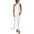 thumbnail image 1 of Cenuakty Women Long Dress, Sleeveless Halterneck Solid Slim Fit Cocktail Dress Summer Dress for Party, 1 of 4