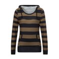 thumbnail image 1 of Cenuakty Women Patchwork Hoodie, Stripe Pattern Long Sleeve Hooded Pullover with Kangaroo Pocket, S/ M/ L/ XL/ XXL, 1 of 10
