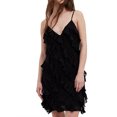 thumbnail image 1 of Cenuakty Women Summer Sleeveless V Neck Ruffled Dress Spaghetti Strap Party for Cocktail Beach, 1 of 9