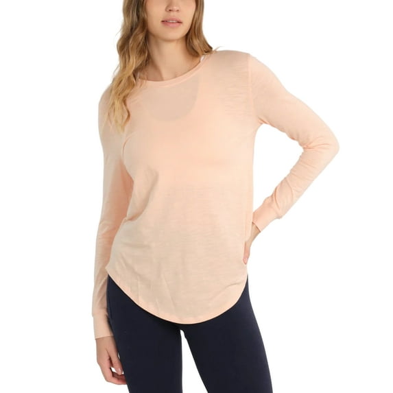 Cenuakty Women Workout Tops Solid Color Long Sleeve Yoga Athletic Shirt for Sports Gym Running Activewear