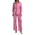 thumbnail image 1 of Cenuakty Women’s 2 Piece Fall Long Sleeve Outfits Fashion Printed  Button Down Shirt + Pants Set Loungewear, 1 of 9