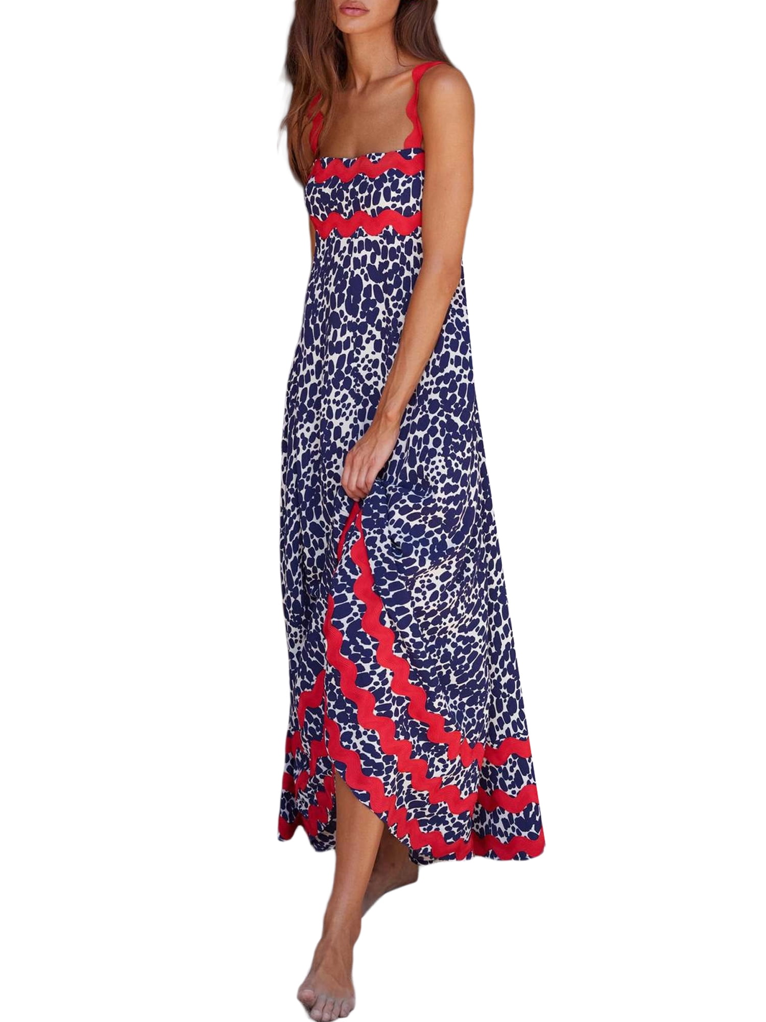 sachin and babi light blue dress Flared Sleeve Embroidered Maxi Dress - Cornflower Blue main image 1