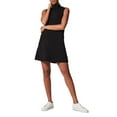 thumbnail image 1 of Cenuakty Women's Summer Tank Dress Solid Color Sleeveless Half High-Neck A-line Loose Dress with Pocket, 1 of 7