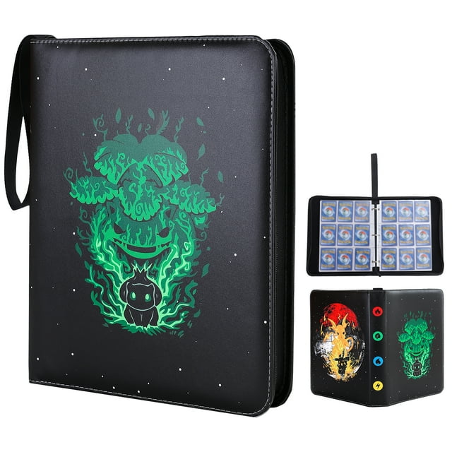 Cenxaki Trading Card Binder,9Pocket Pages Removable Carrying Trading