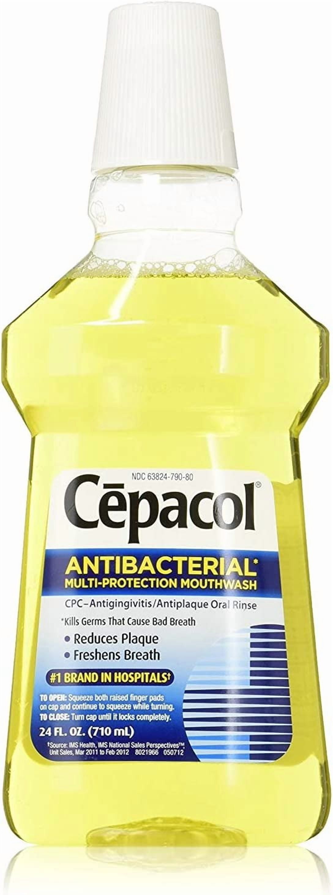 Cepacol Antibacterial Multi-Protection Mouthwash Reduces Plaque And Freshens Breath, 24 oz, 3 Pack