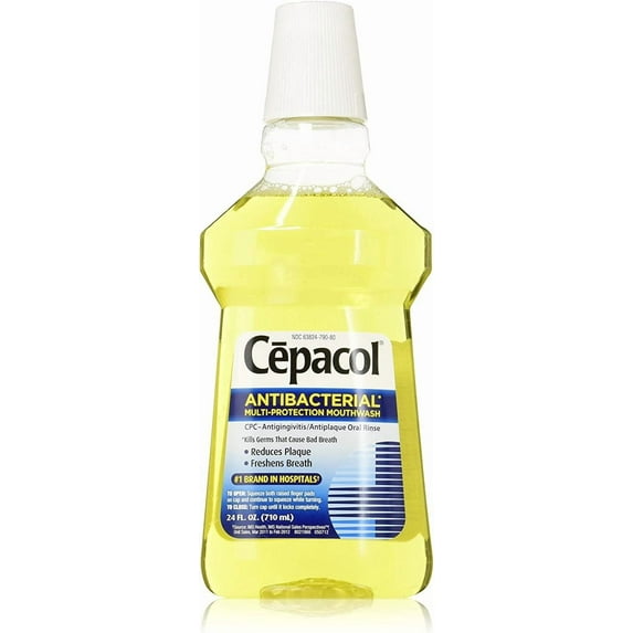 Cepacol Antibacterial Multi-Protection Mouthwash Reduces Plaque And Freshens Breath, 24 oz, 3 Pack