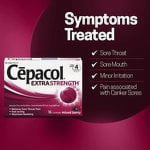 Cepacol Extra Strenghth Sore Throat & Cough Drop Lozenges, Mixed Berry, 16 ct, Pack of 3