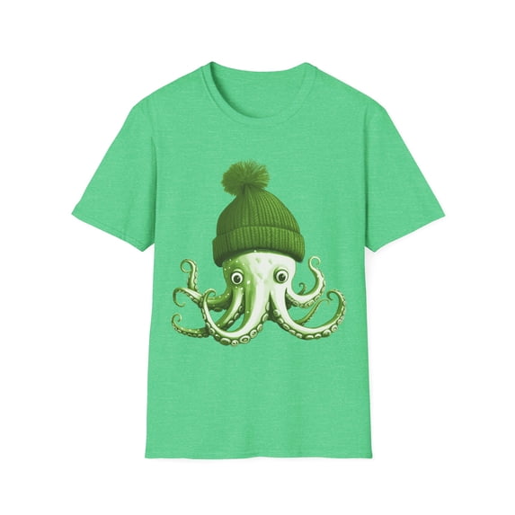 Cephalopod Octopus Lover Chilling Green Cap Novelty Apparel Unisex T-Shirt
