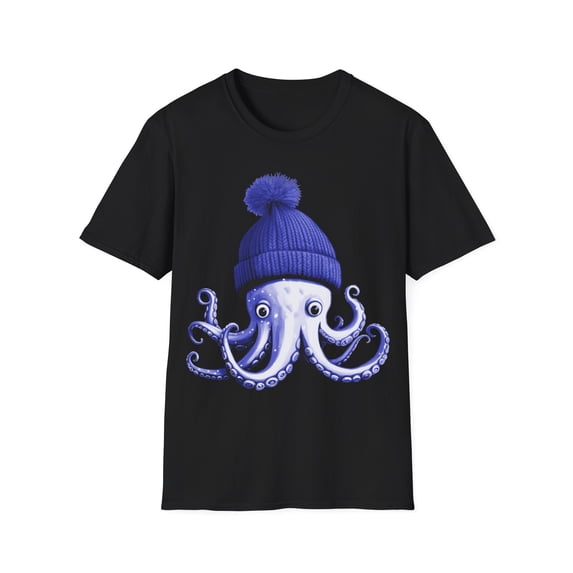 Cephalopod Octopus Lover Chilling Purple Cap Novelty Apparel Unisex T-Shirt
