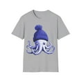 thumbnail image 1 of Cephalopod Octopus Lover Chilling Purple Cap Novelty Apparel Unisex T-Shirt, 1 of 4