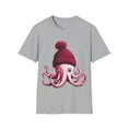thumbnail image 1 of Cephalopod Octopus Lover Chilling in Red Cap Novelty Apparel Unisex T-Shirt, 1 of 4