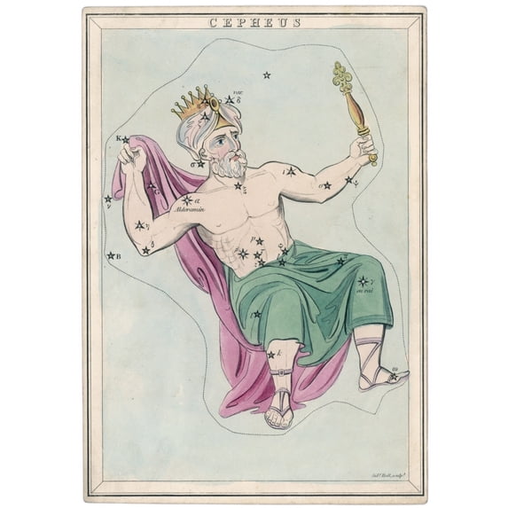 Cepheus Star Map Poster Print By Mary Evans Picture Library (18 X 24)