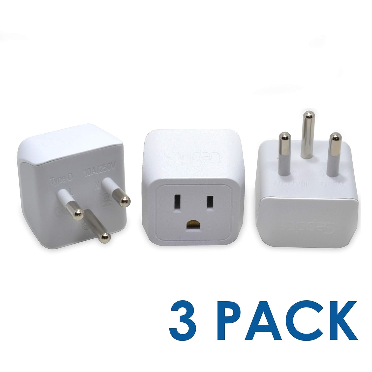 Ceptics CT-20 Denmark Travel Adapter Plug - Type K (3-Pack) - Walmart.com