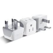 Ceptics CT-7 UK, Dubai, Ireland Travel Adapter Plug - Type G 3-Pack