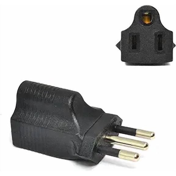 Ceptics Italy CEI-23-16/VII Travel Power Plug Adapter Accepts NEMA 5-15R - ETL Certified - Industrial Grade (IG-12) Black