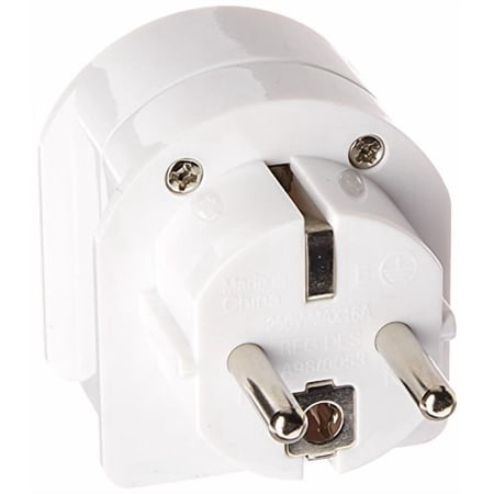 Ceptics SA-EU South Africa to Europe Schuko Grounded Plug Adapter (250V - Max 13A)