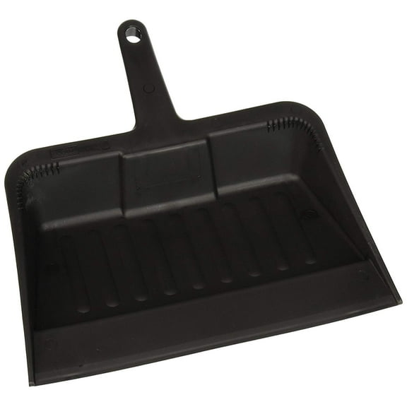 Cequent 12 Inch Dustpan - Heavy Duty - Single Piece, Black