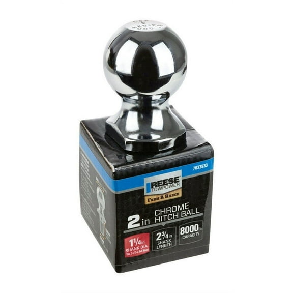 Reese Towpower Class IV Hitch Ball, 2 In. x 1-1/4 In. x 2-3/4 In.