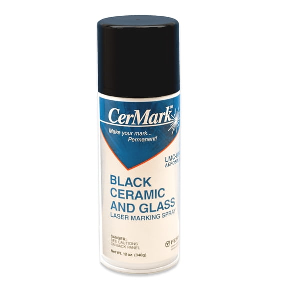 CerMark LMC6044 Tile & Glass Marking Aerosol Spray. Black Laser Engraving Coating for Ceramic & Glass. CO2 & Fiber Laser Compatible. Durable, Easy-to-Use (1 Can))