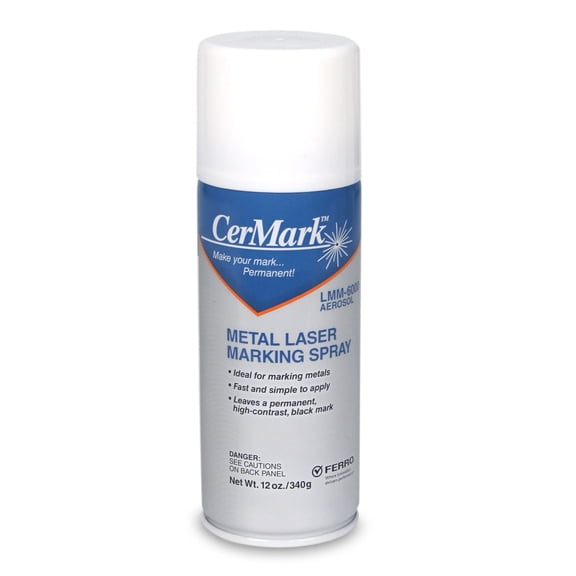 CerMark LMM6000 12oz Metal Marking Spray for Hard Uncoated Metals. Bonding Adhesive (12oz) (1)