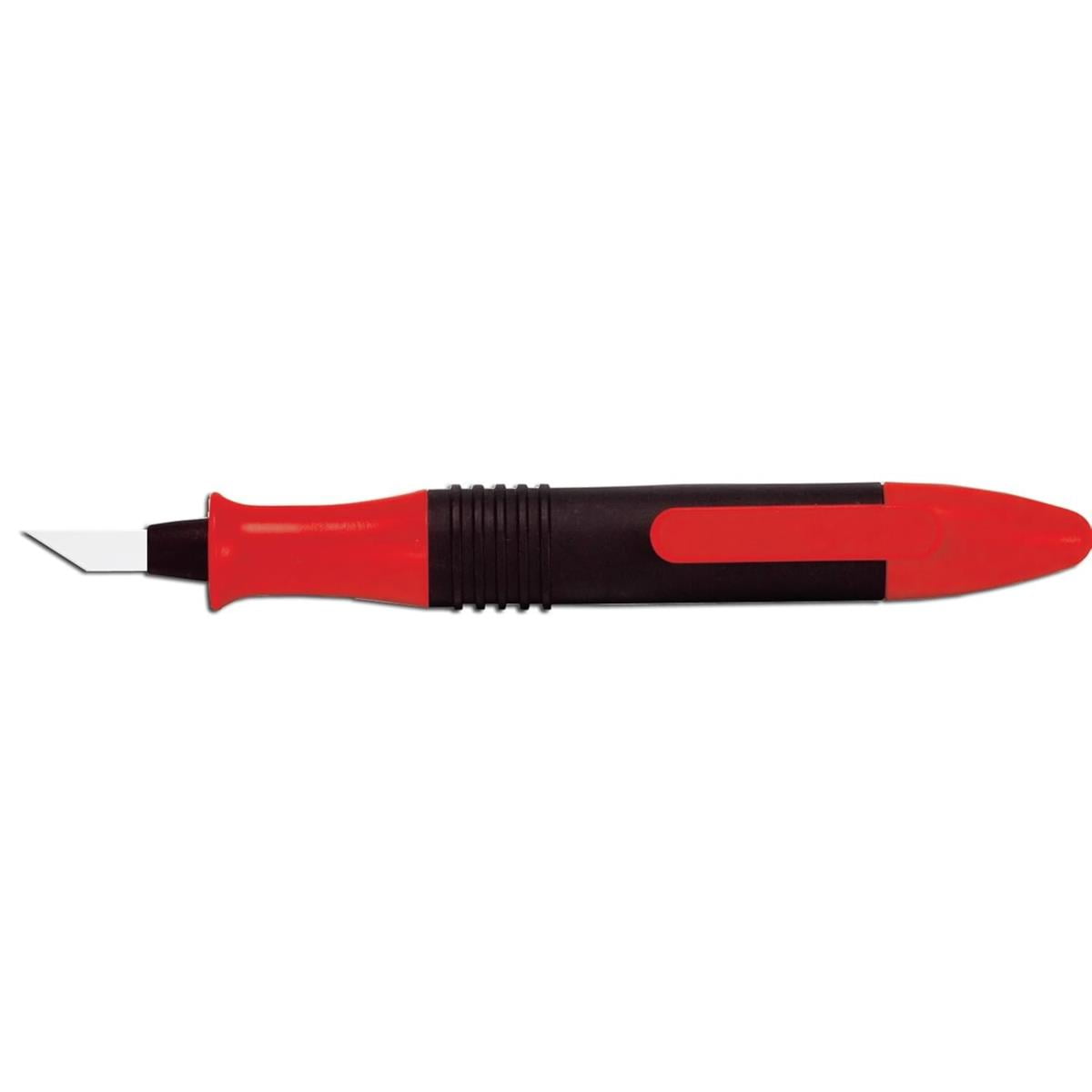 Shaviv Cera-Burr Ceramic Blade Tool Blade Permanently Fixed in RedGlow-Burr Handle W/Pocket Clip