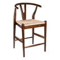 thumbnail image 1 of Benjara Cera Counter Stool Chair- Handwoven Rope- Cappuccino Brown, 1 of 6