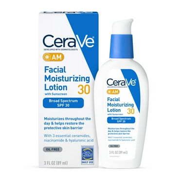 CeraVe AM Face Moisturizer with Broad Spectrum Protection, SPF 30,3 oz
