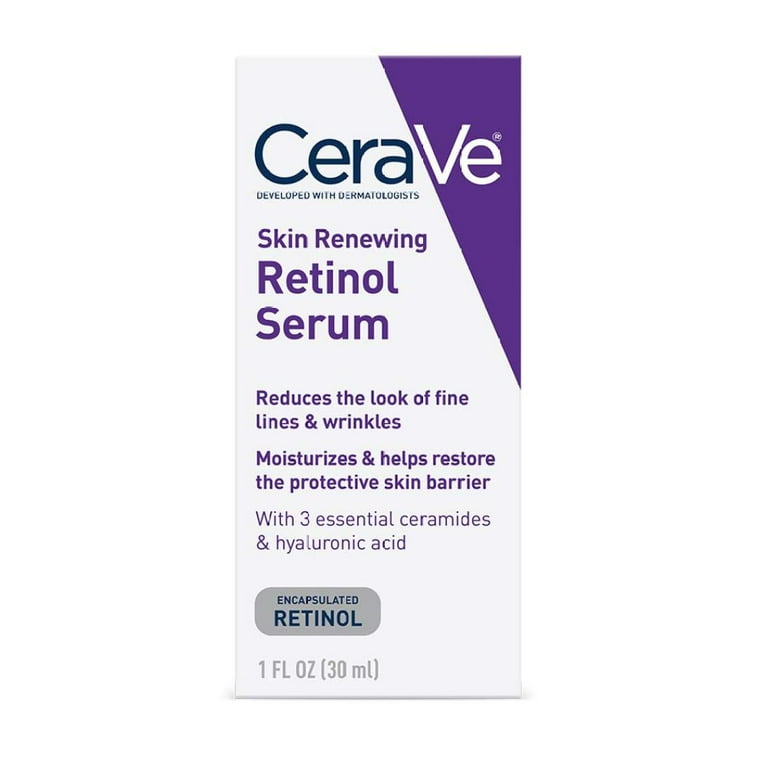 CeraVe Anti Aging Retinol Serum Cream Serum for Smoothing Fine Lines and Skin Brightening With Retinol Hyaluronic Acid Niacinamide and Ceramides 1