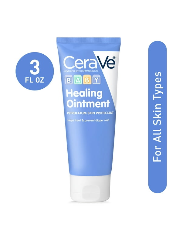 CeraVe Baby Healing Ointment, Fragrence Free Petrolatum Skin Protectant, 3 oz
