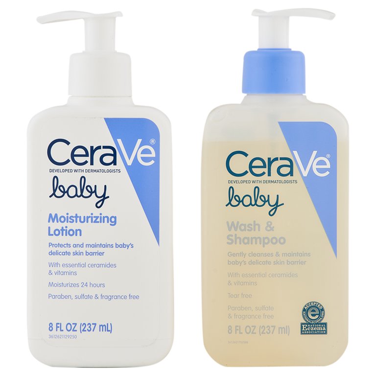 CeraVe Baby Wash and Shampoo for Tear-Free Baby Bath Time