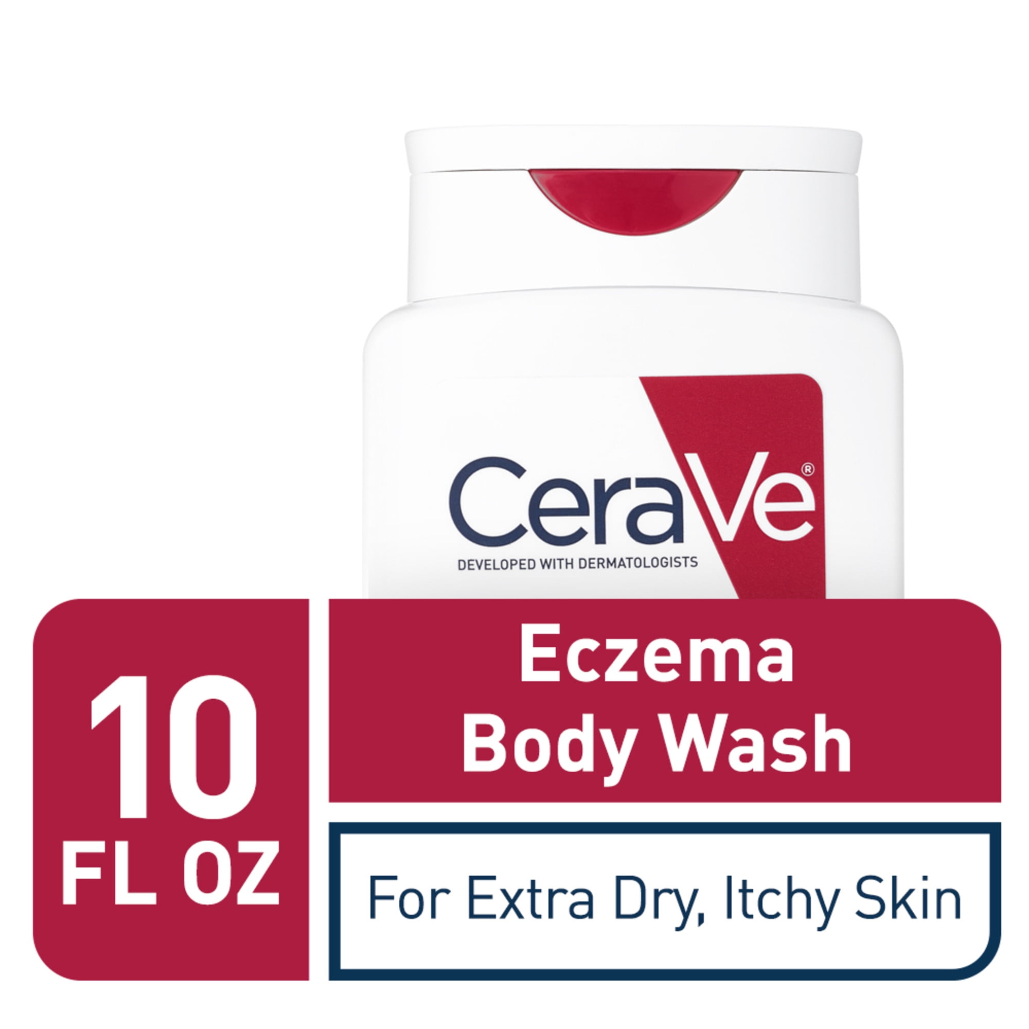 CeraVe Eczema Body Wash for Calming, Dry, Itchy Skin, 10 oz