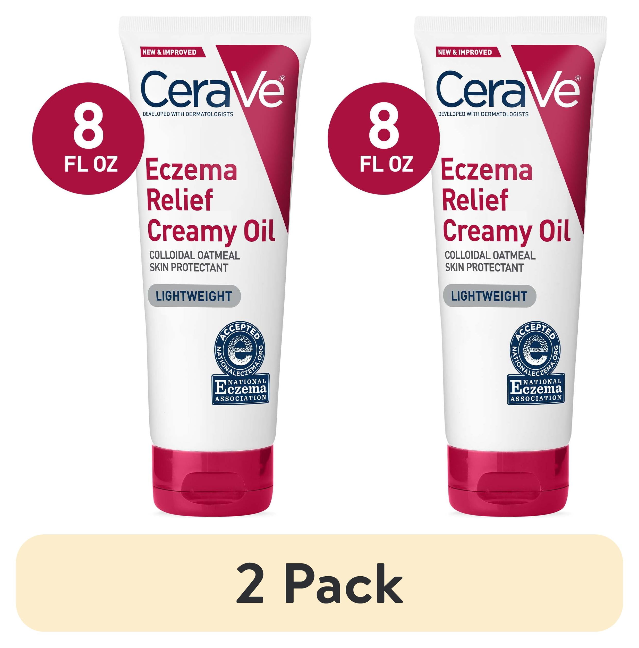 Brandclub 2 pack CeraVe Eczema Relief Creamy Body Oil for Itchy Dry Skin with Colloidal Oatmeal FSA Eligible 8 oz