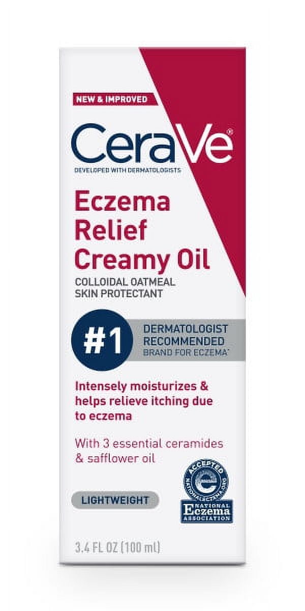 CeraVe Eczema Relief Creamy Oil for Dry Skin with Colloidal Oatmeal