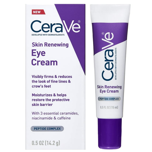 CeraVe Eye Cream for Wrinkles Under Eye Cream with Caffeine, Peptides, Hyaluronic Acid