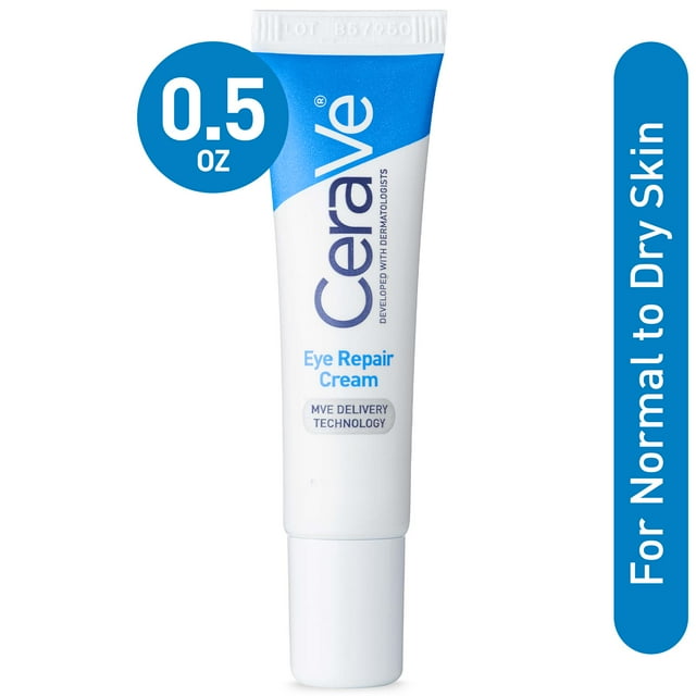CeraVe Eye Repair Cream for Dark Circles and Puffiness for All Skin Types, 0.5 oz