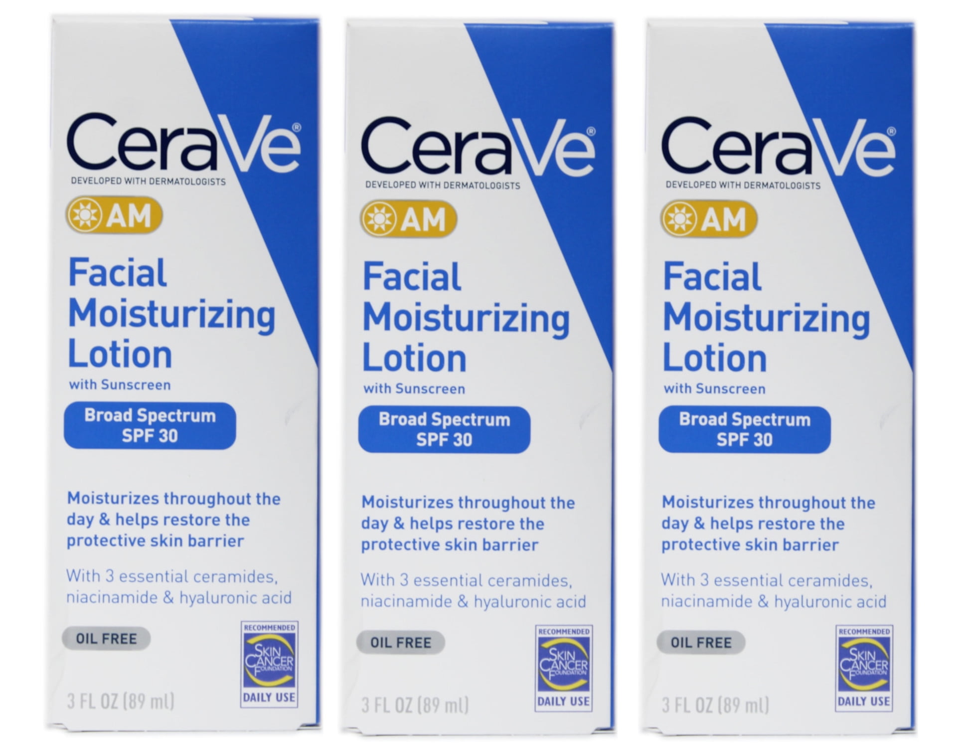 CeraVe Facial Moisturizing Lotion 3本セット CeraVe Facial Moisturizing Kit, AM + PM, 2pk, 3oz each | eBay
