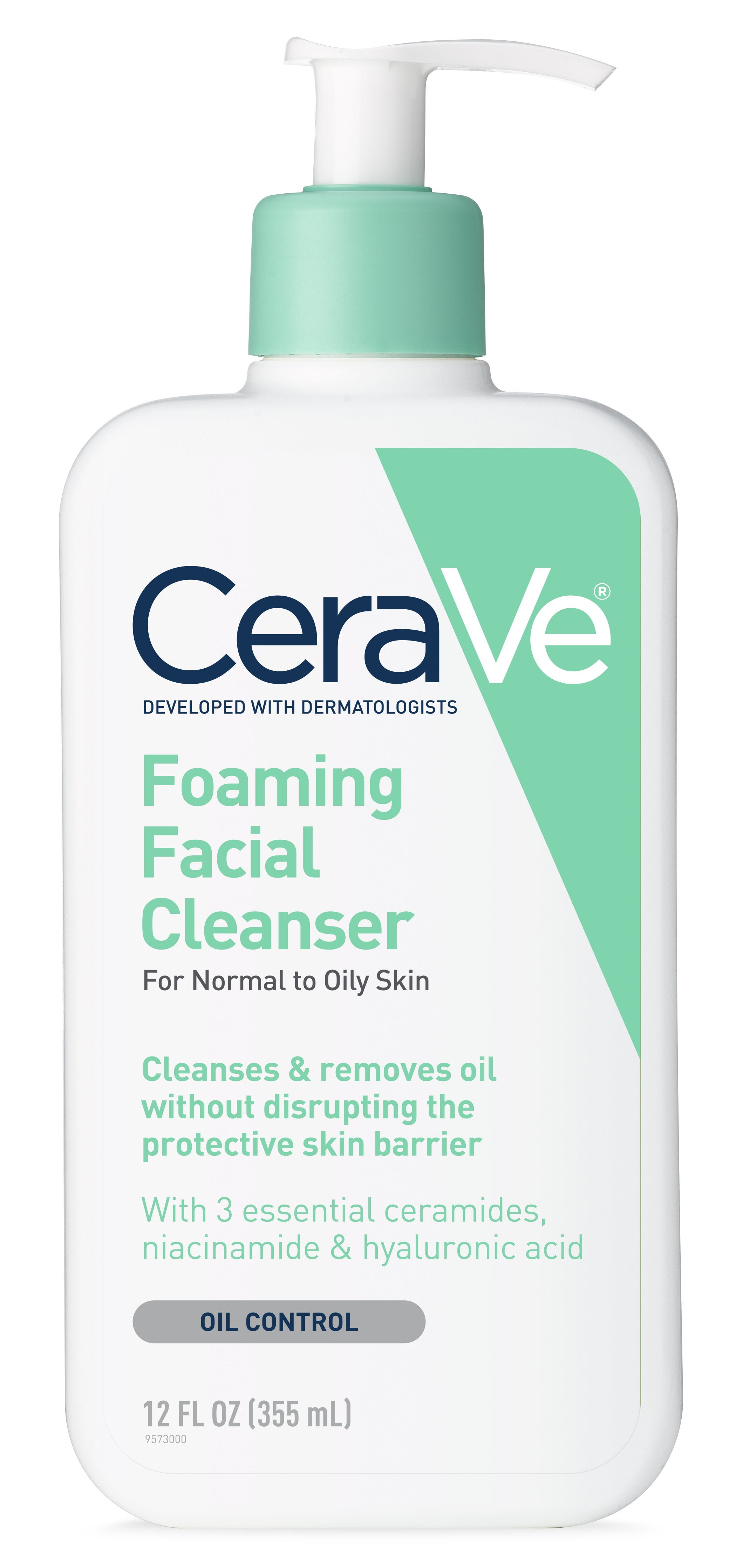 CeraVe Foaming Face Wash, Face Cleanser for Normal to Oily Skin, 12 oz.