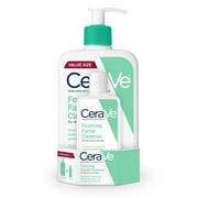 CeraVe Foaming Facial Cleanser, Daily Face Wash for Normal to Oily Skin, 3 fl oz & 16 fl oz