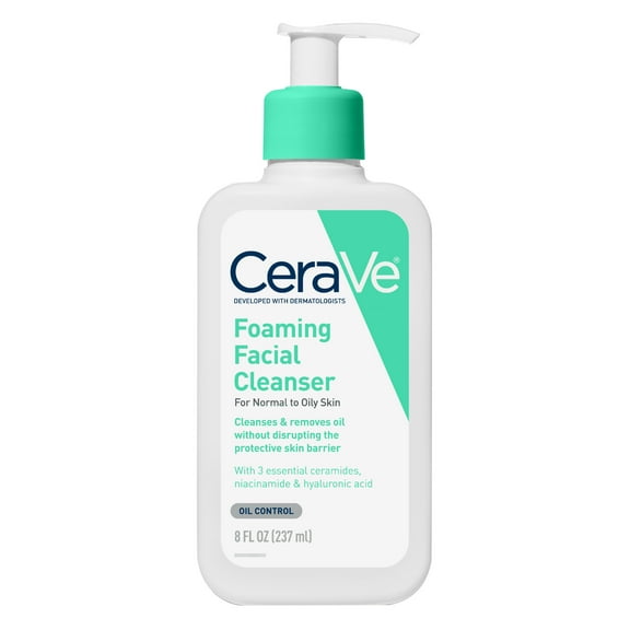 CeraVe Foaming Facial Cleanser for Normal to Oily Skin, 8 fl oz