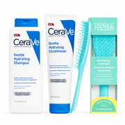 CeraVe Gentle Hydrating Shampoo and Conditioner Set with Tangle Teezer The Essential Detangler Brush