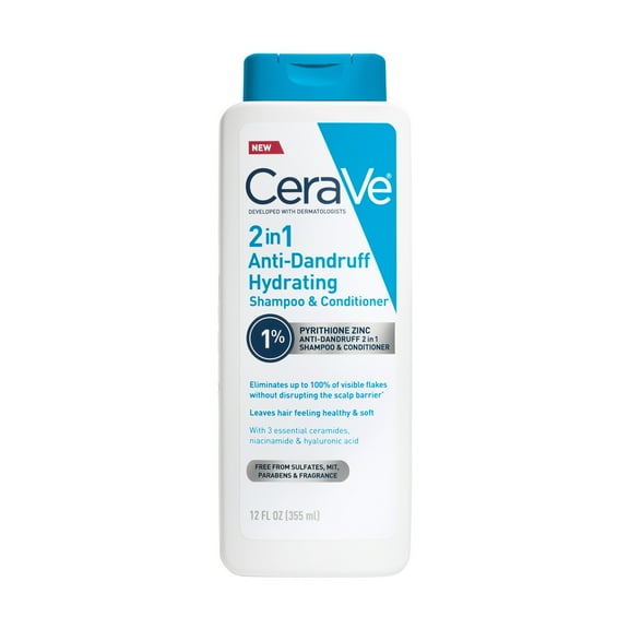 CeraVe Hydrating 2 in 1 Anti Dandruff Shampoo and Conditioner Itchy Scalp Treatment