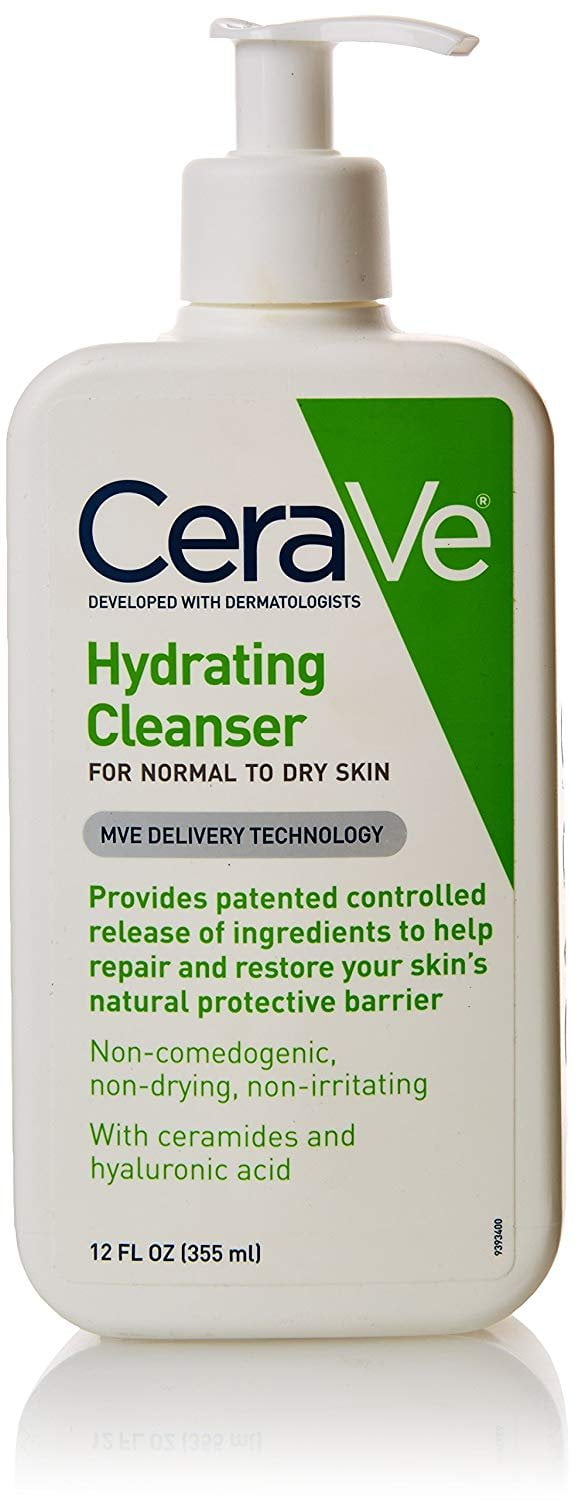 CeraVe Hydrating Facial Cleanser Cream Hydrate &amp;amp; Restore Skin Barrier, 12oz