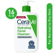 CeraVe Hydrating Facial Cleanser, Daily Moisturizing Face Wash for Normal to Dry Skin, 16 fl oz.