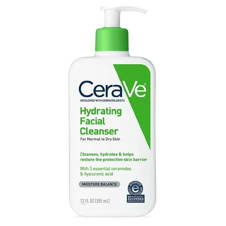 CeraVe Hydrating Facial Cleanser. Fragrance Free with Hyaluronic Acid