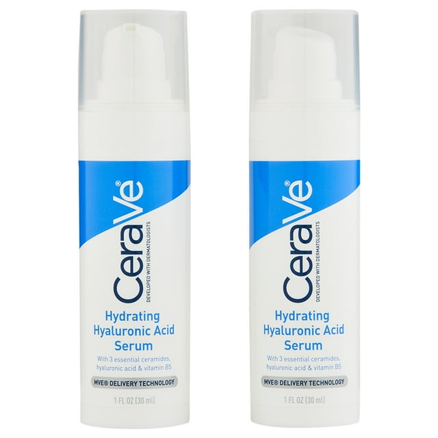 CeraVe Hydrating Hyaluronic Acid Facial Serum 2 Ct 1 oz