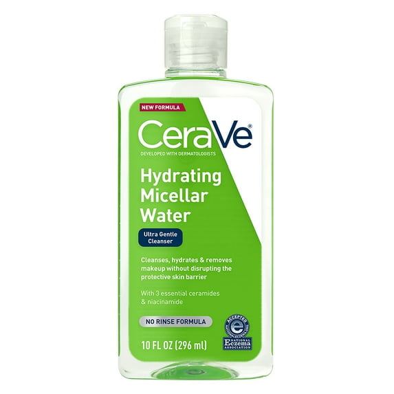 CeraVe Hydrating Micellar Face Cleansing Water & Makeup Remover, 10 oz