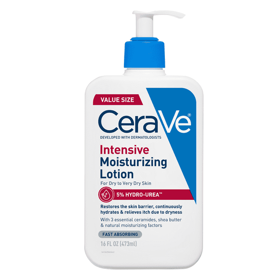 CeraVe Intensive Moisturizing Lotion, Hydro-Urea Itch Relief Body Lotion for Extra Dry Skin, 16 fl oz
