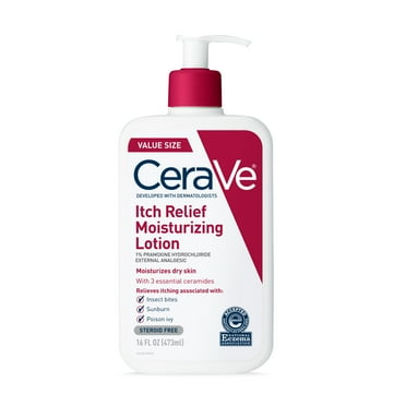 CeraVe Itch Relief Moisturizing Body Lotion, Steroid-Free Treatment for Dry & Itchy Skin