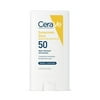 CeraVe Mineral Sunscreen Stick SPF 50 Body & Face Sunblock for Sensitive Skin, Kids & Adults 0.47 oz